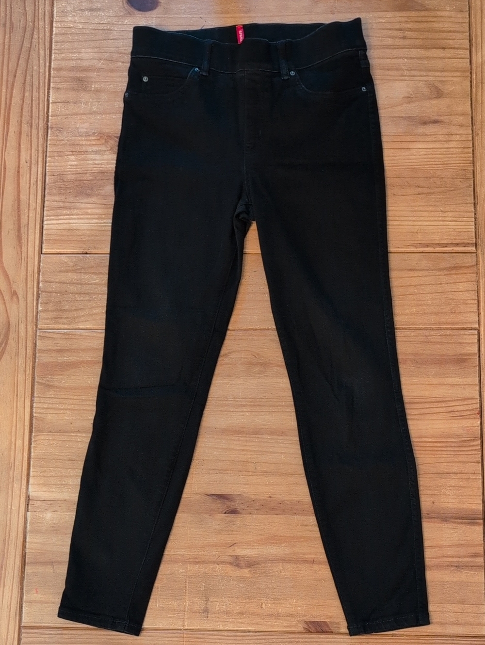 Spanx Pull-on Black Every-Wear Skinny Ankle Jeans, Size Medium